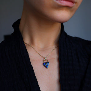 Harnessed Heart Padlock Necklace - Sam Tsia