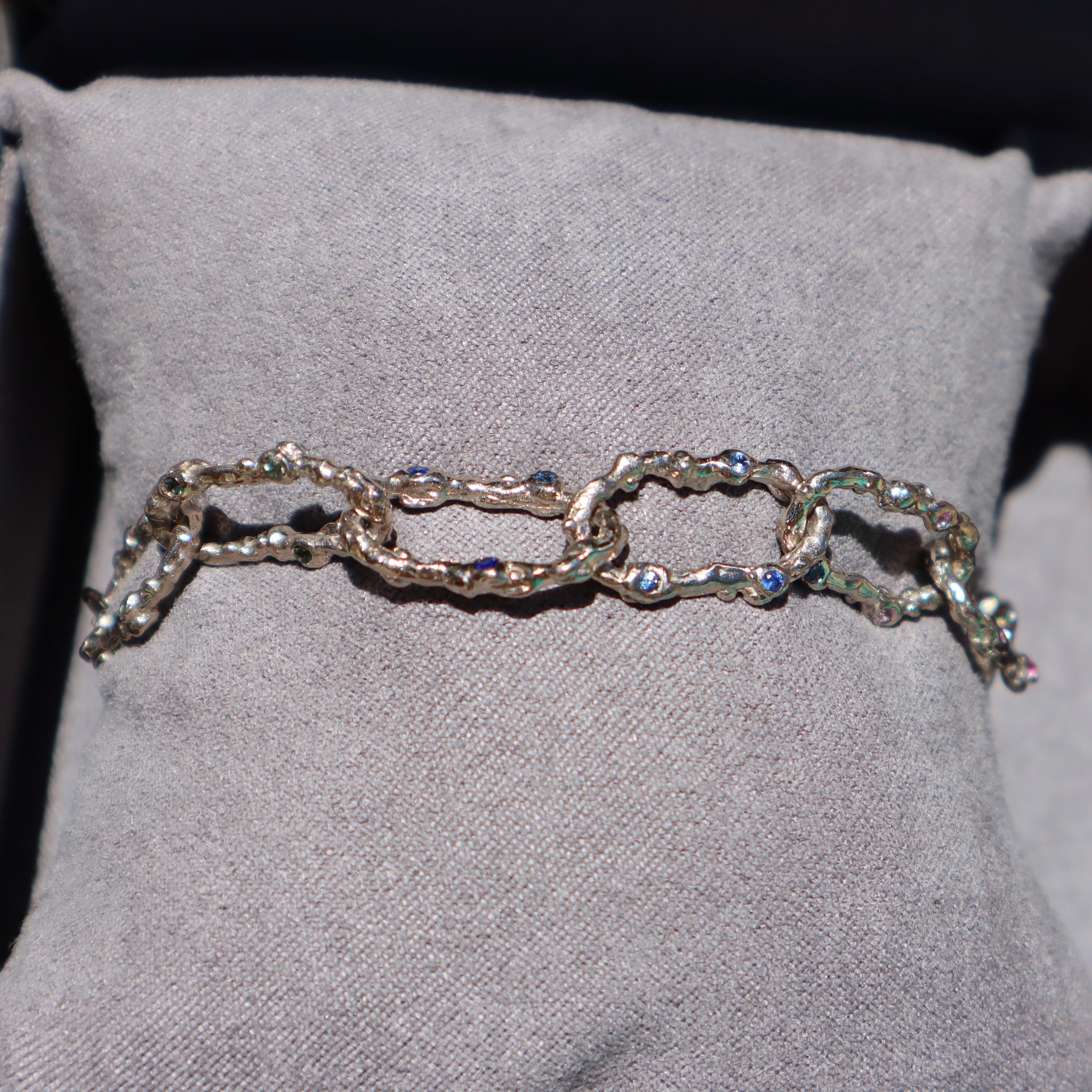 White Gold Toggle Bracelet