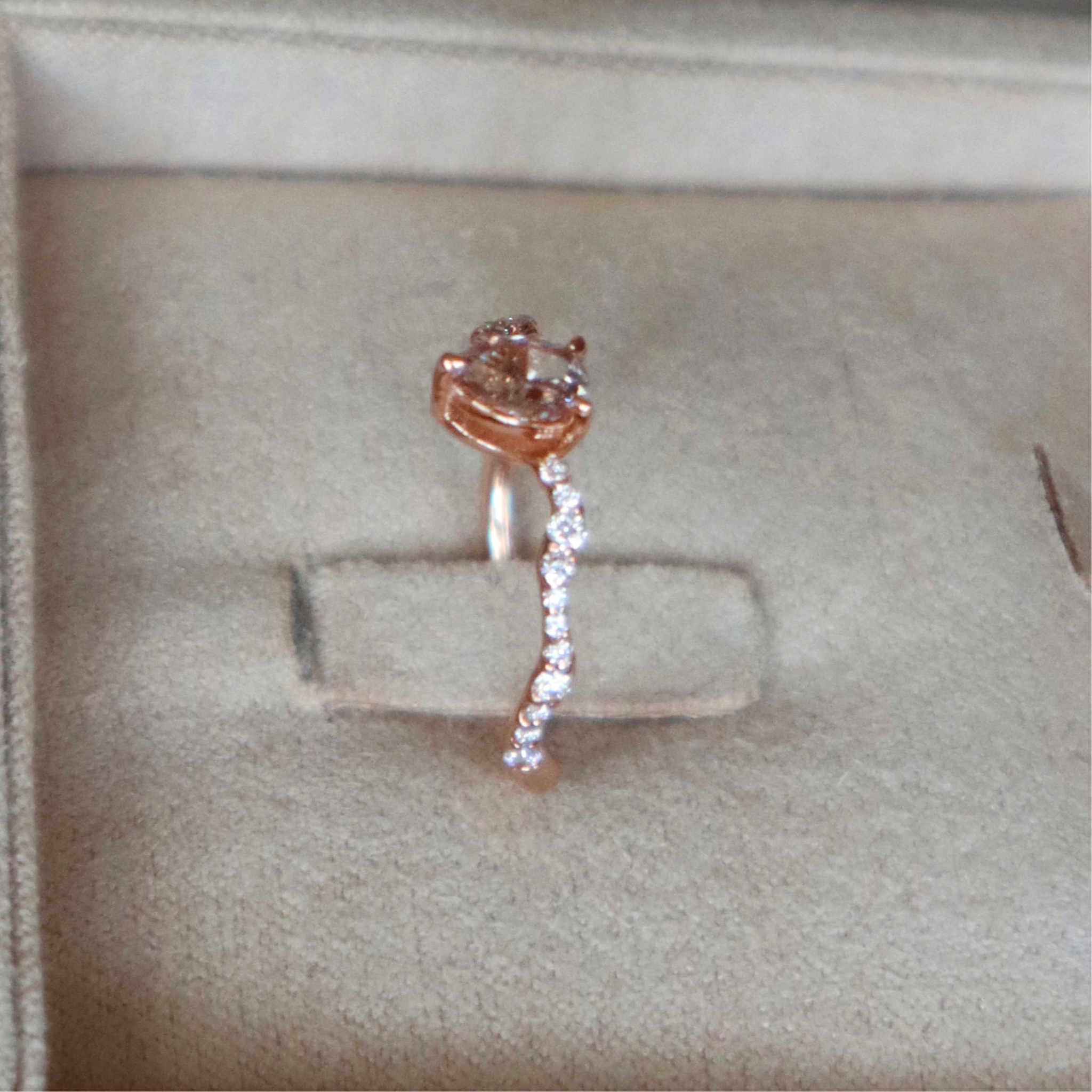 Fancy Pink Diamond Wave Ring - Sam Tsia