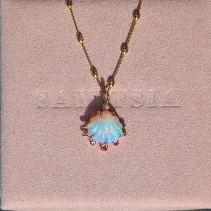 Ocean Fantasea Aqua Opal Necklace