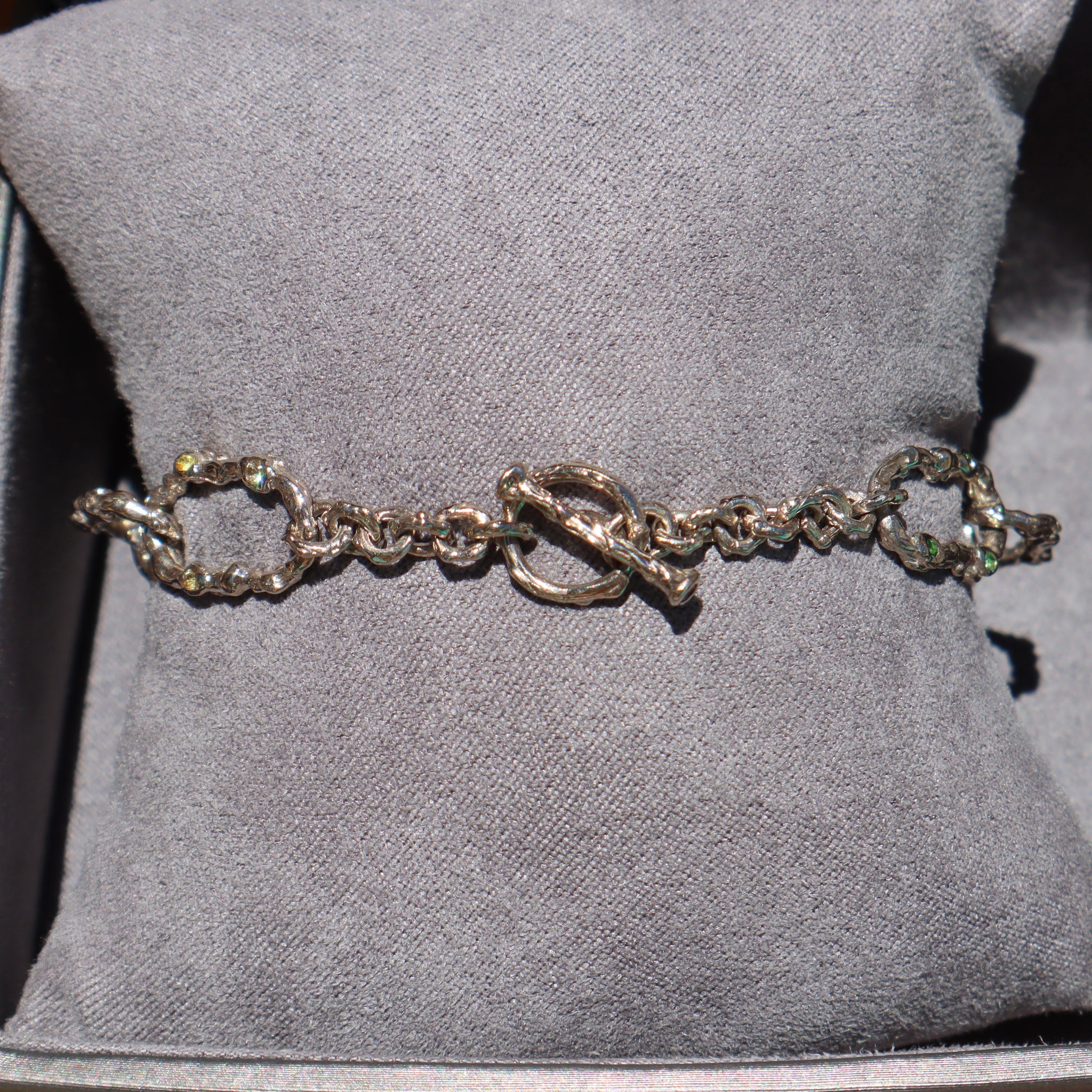 White Gold Toggle Bracelet