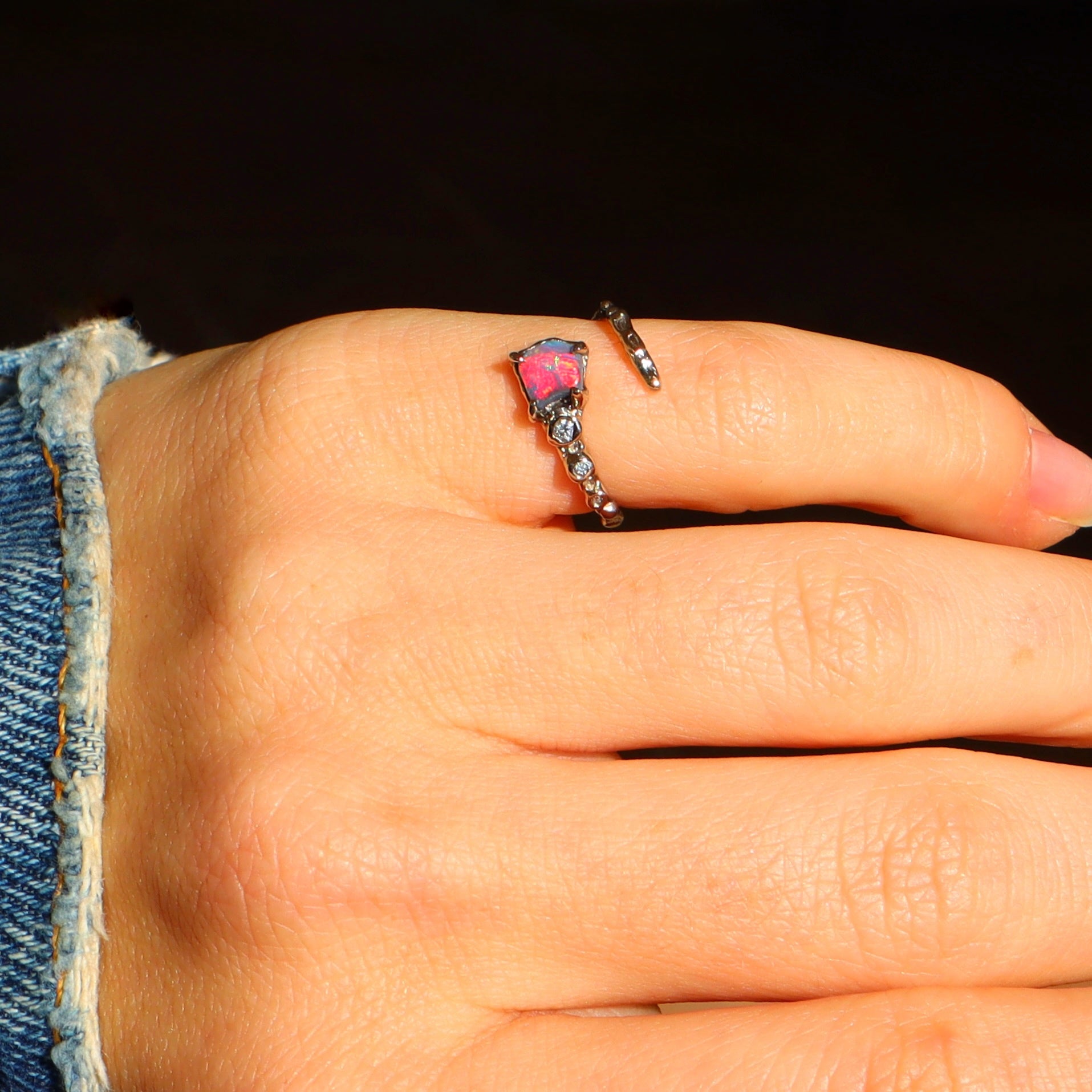 Black Opal Serpent Pinky - Sam Tsia