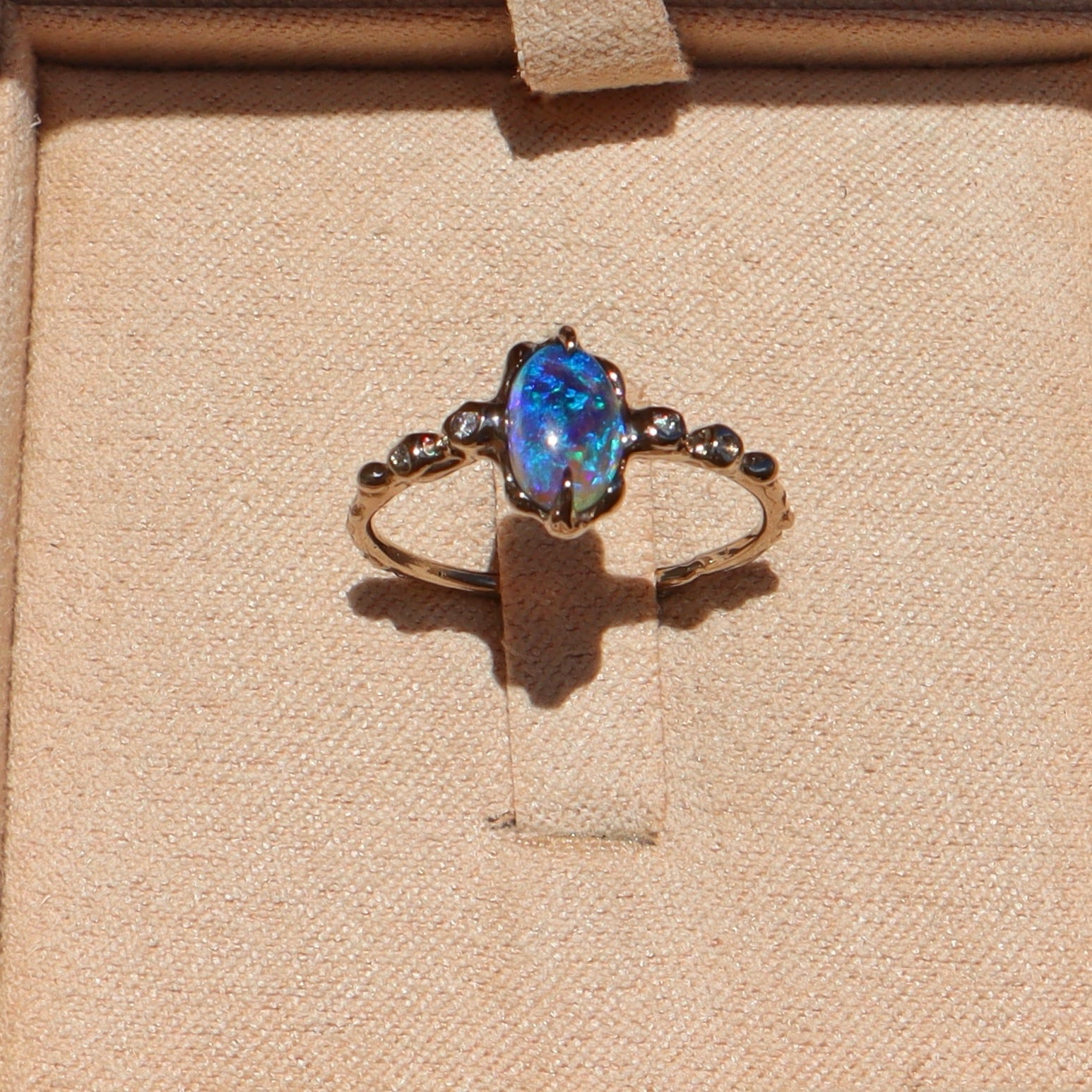 Blue Opal Five Stone Ring - Sam Tsia