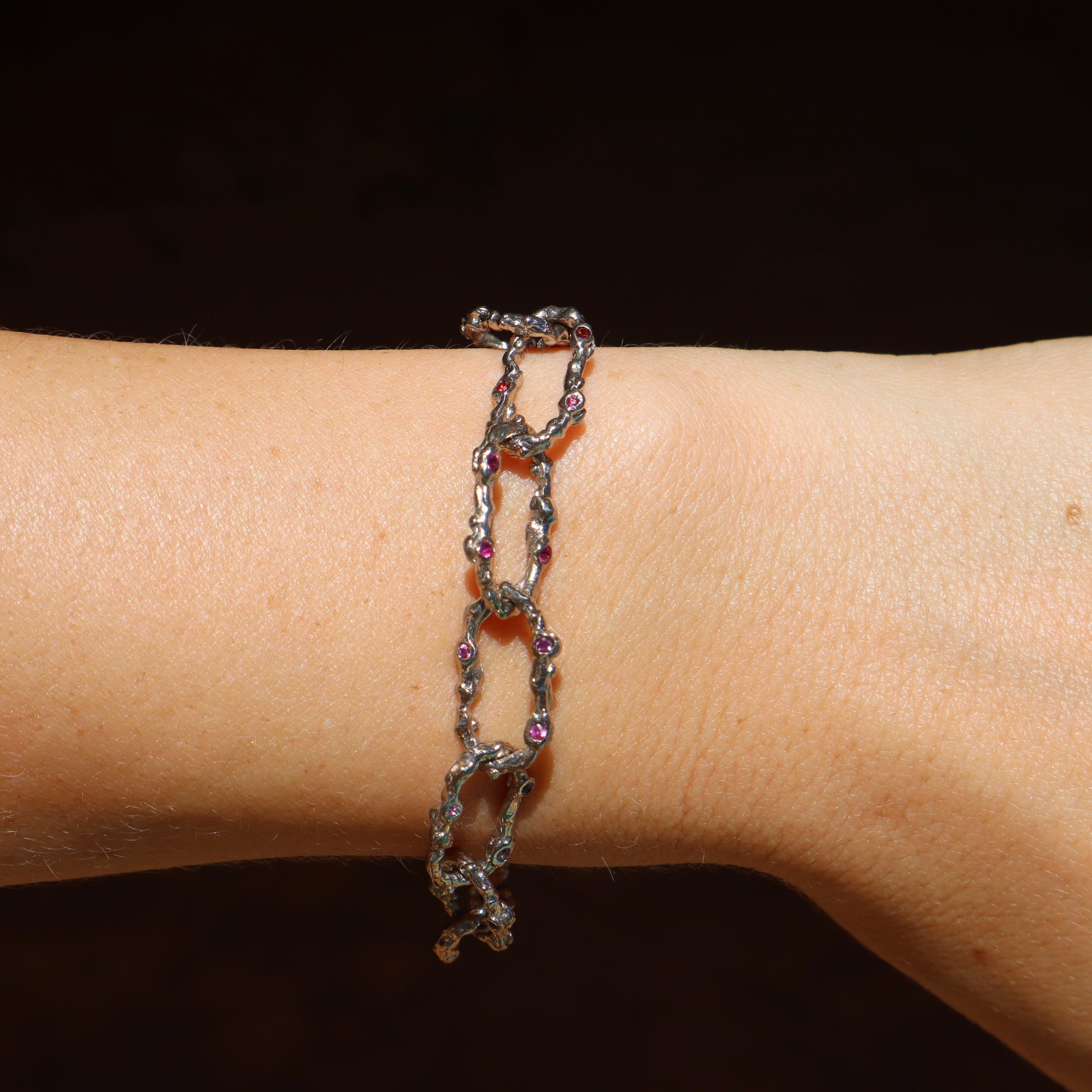 White Gold Toggle Bracelet