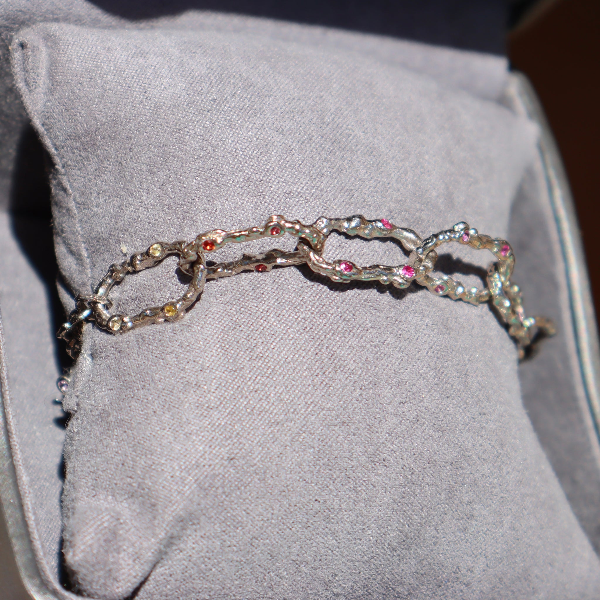 White Gold Toggle Bracelet