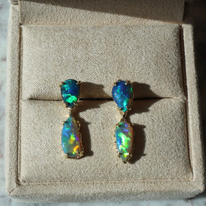 Two Tone Opal  Ear Jackets