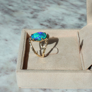 Athena Black Opal Ring