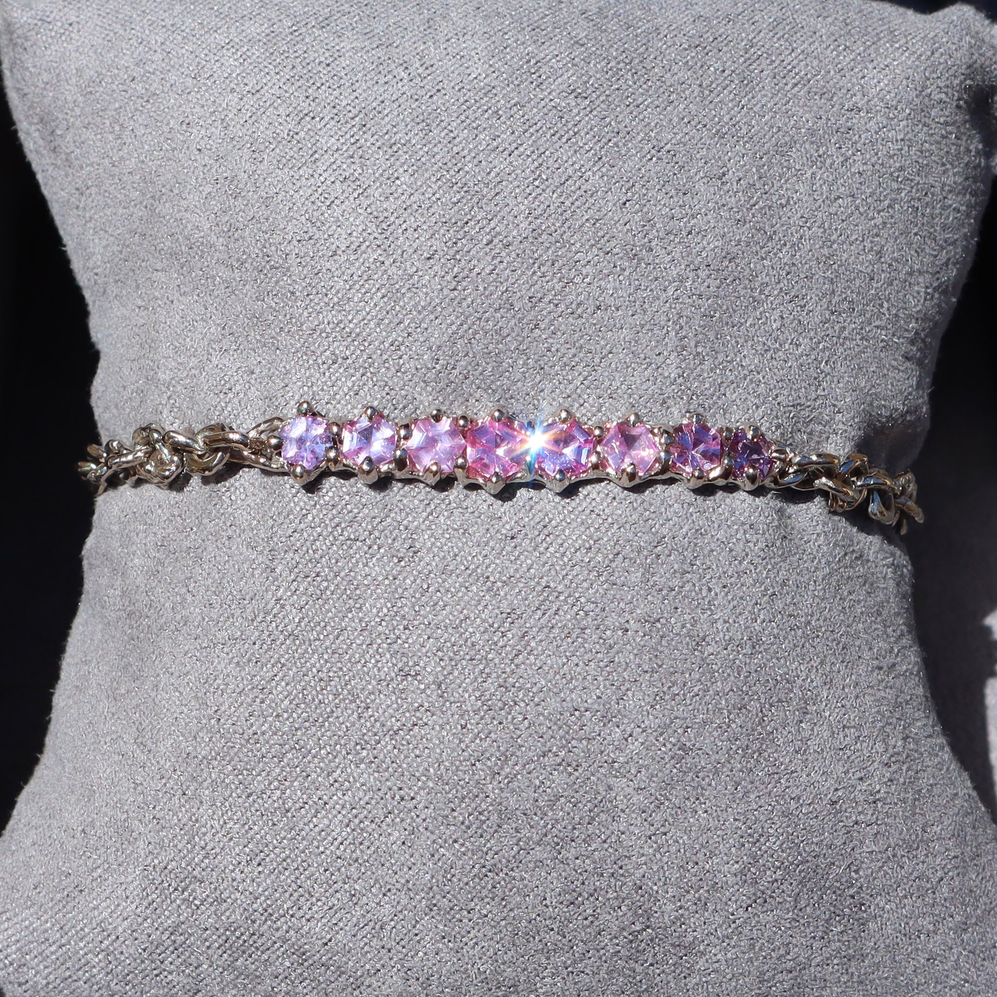 Halley Hexagon Sapphire Toggle Bracelet - Sam Tsia