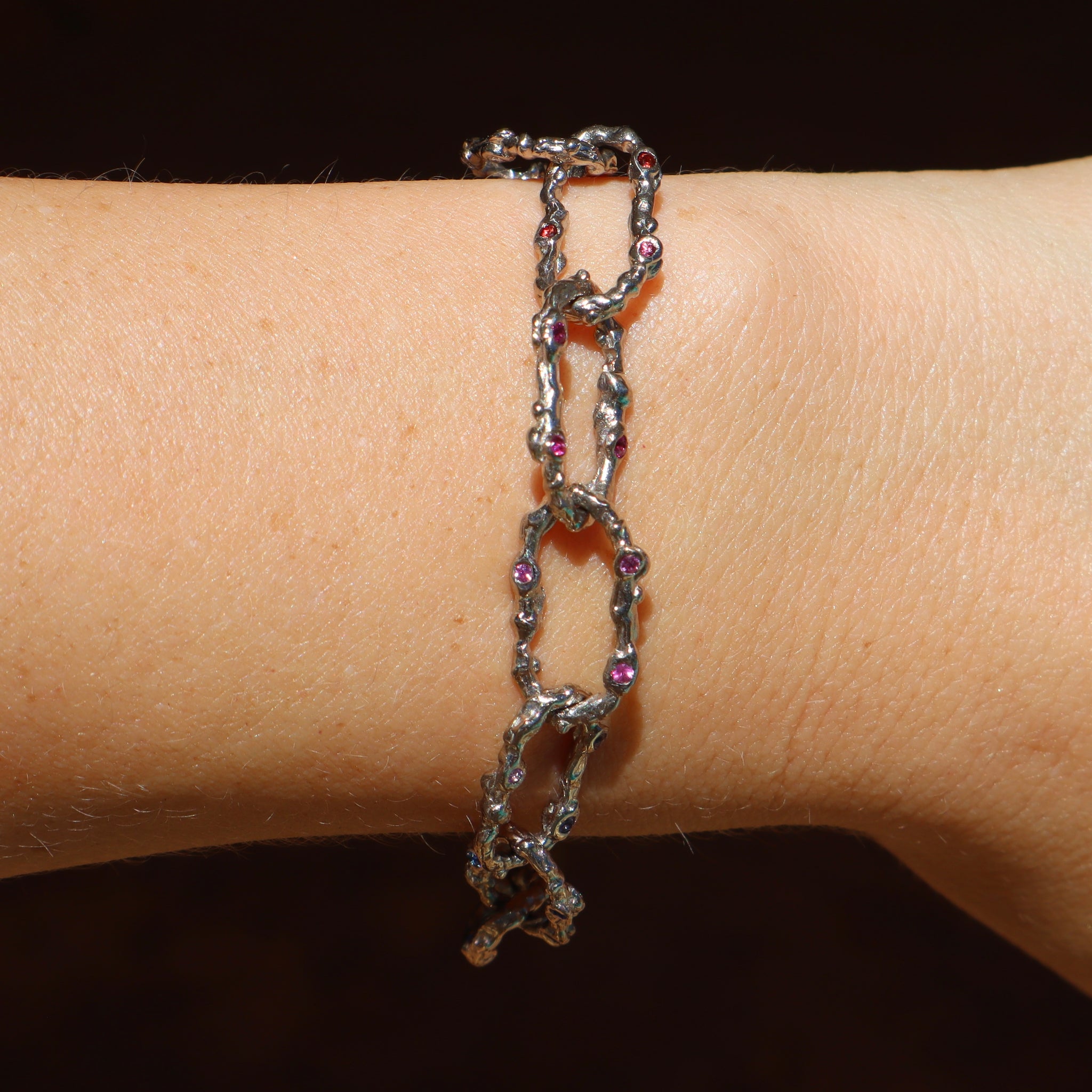 White Gold Toggle Bracelet