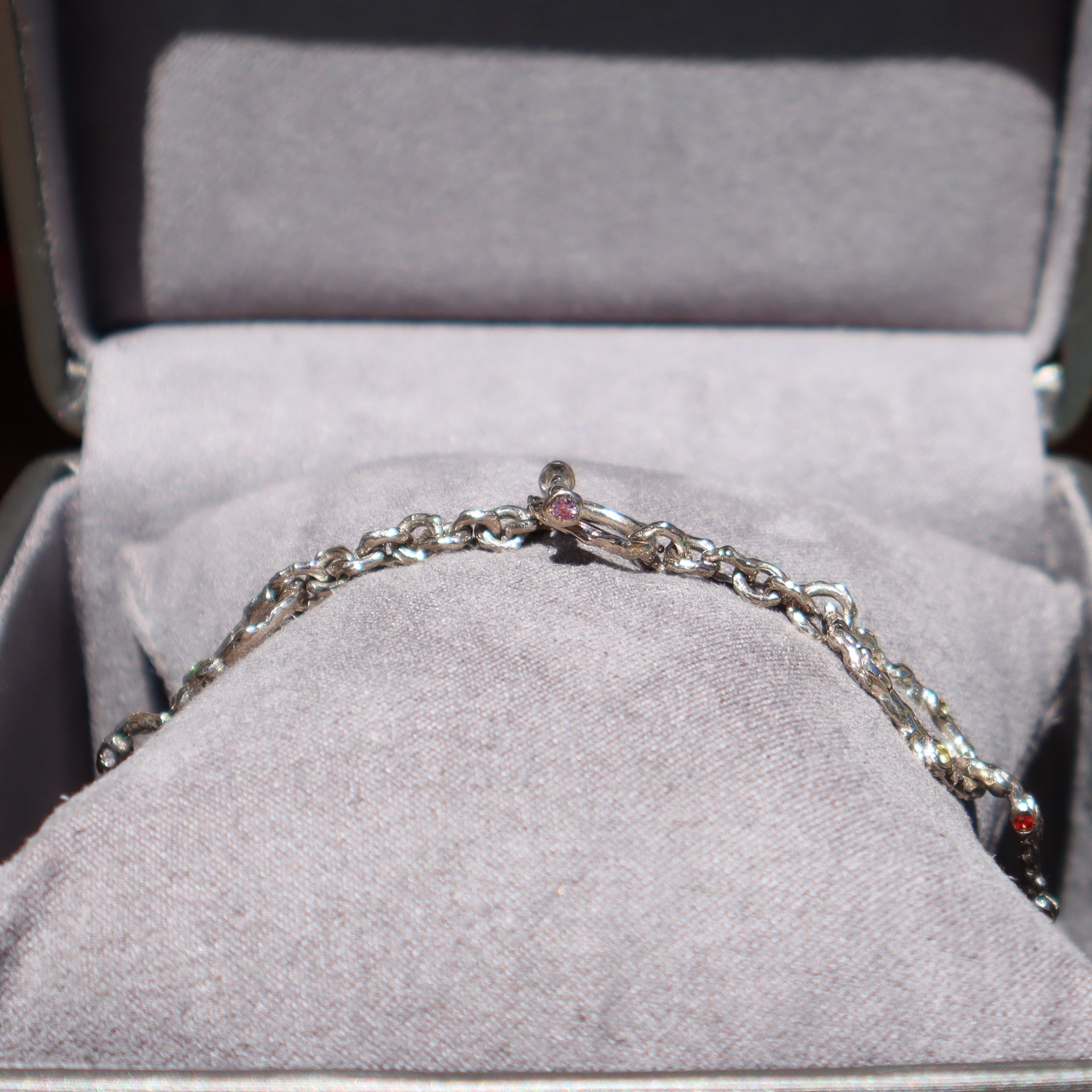 White Gold Toggle Bracelet