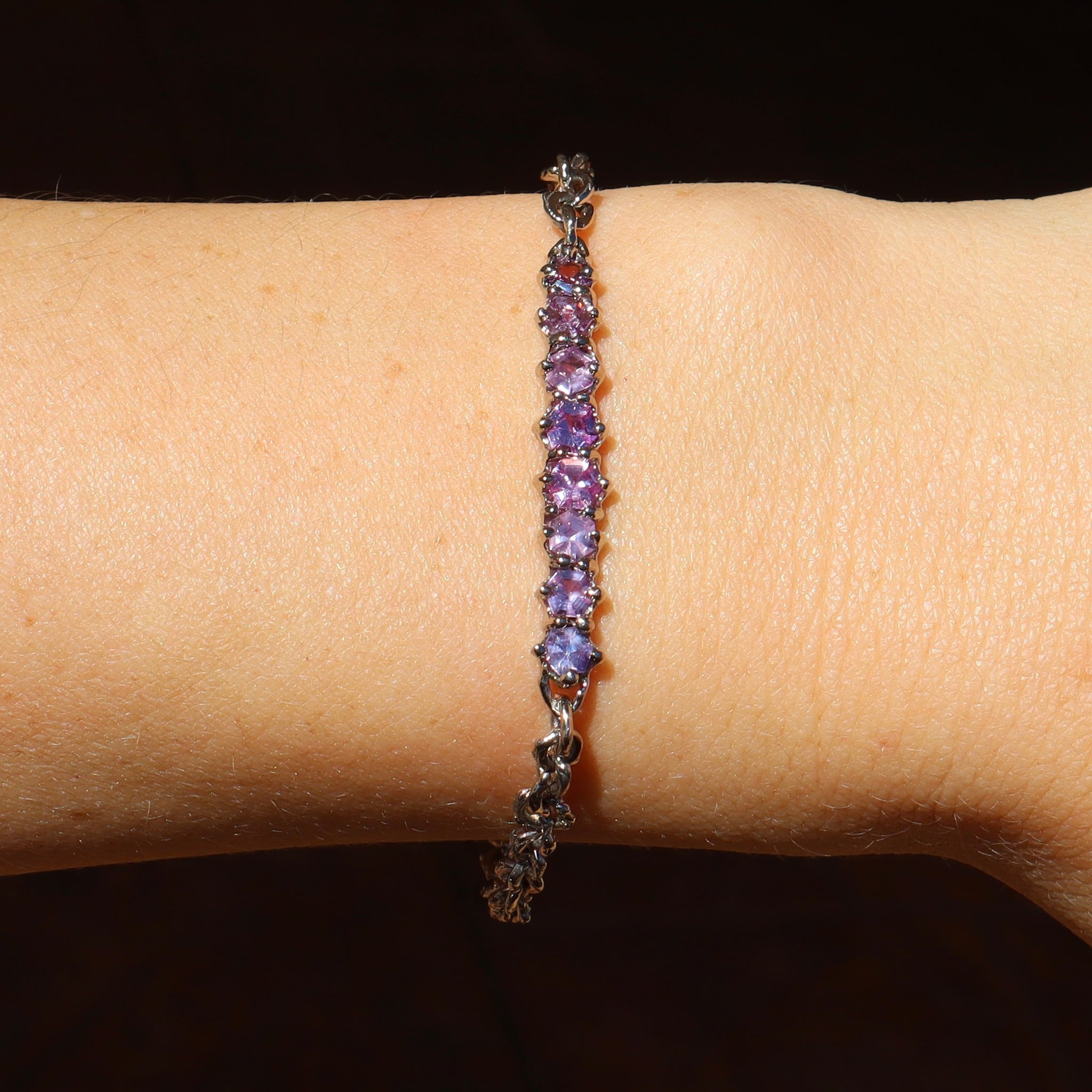 Halley Hexagon Sapphire Toggle Bracelet - Sam Tsia