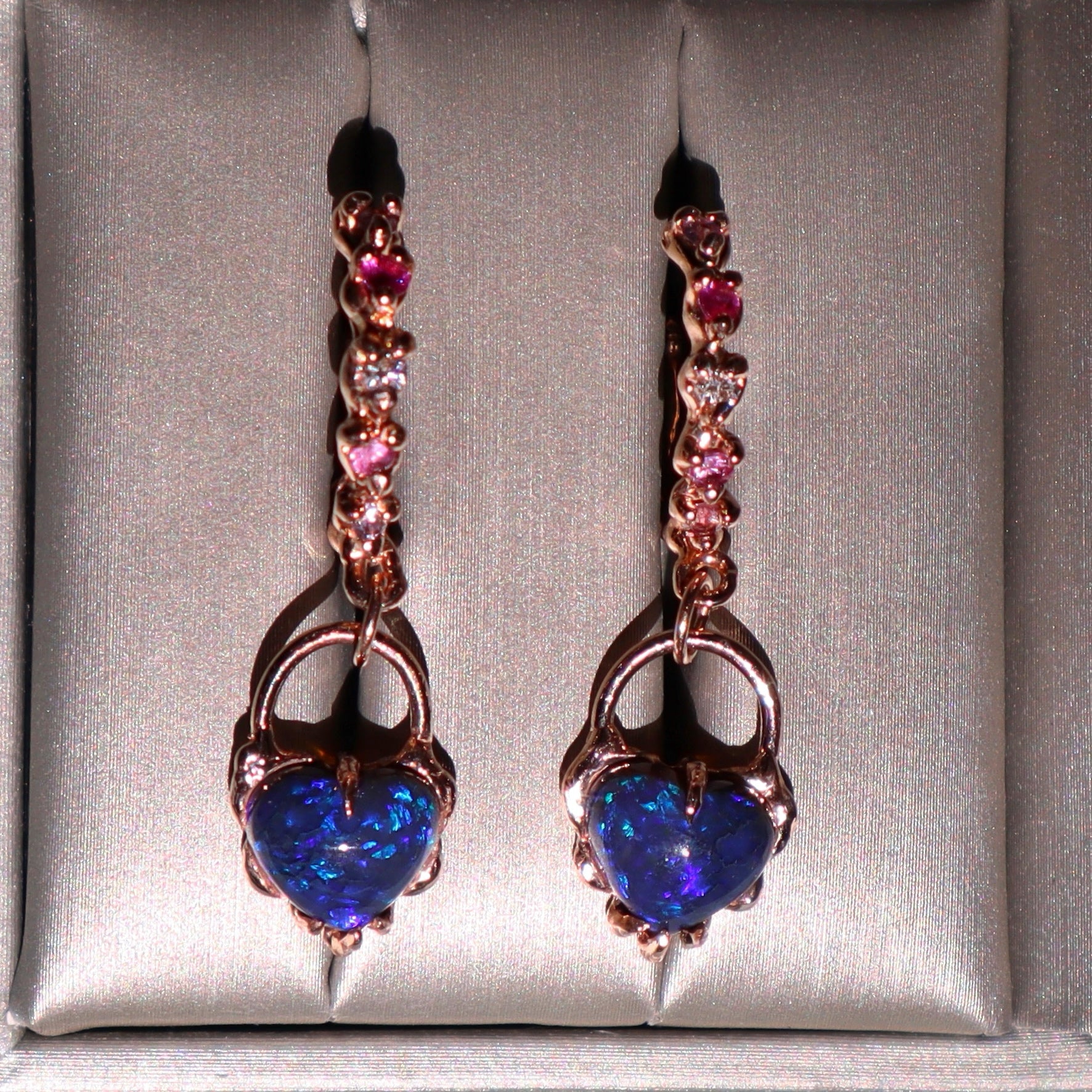 Mini Heart Padlock Hoops - Sam Tsia