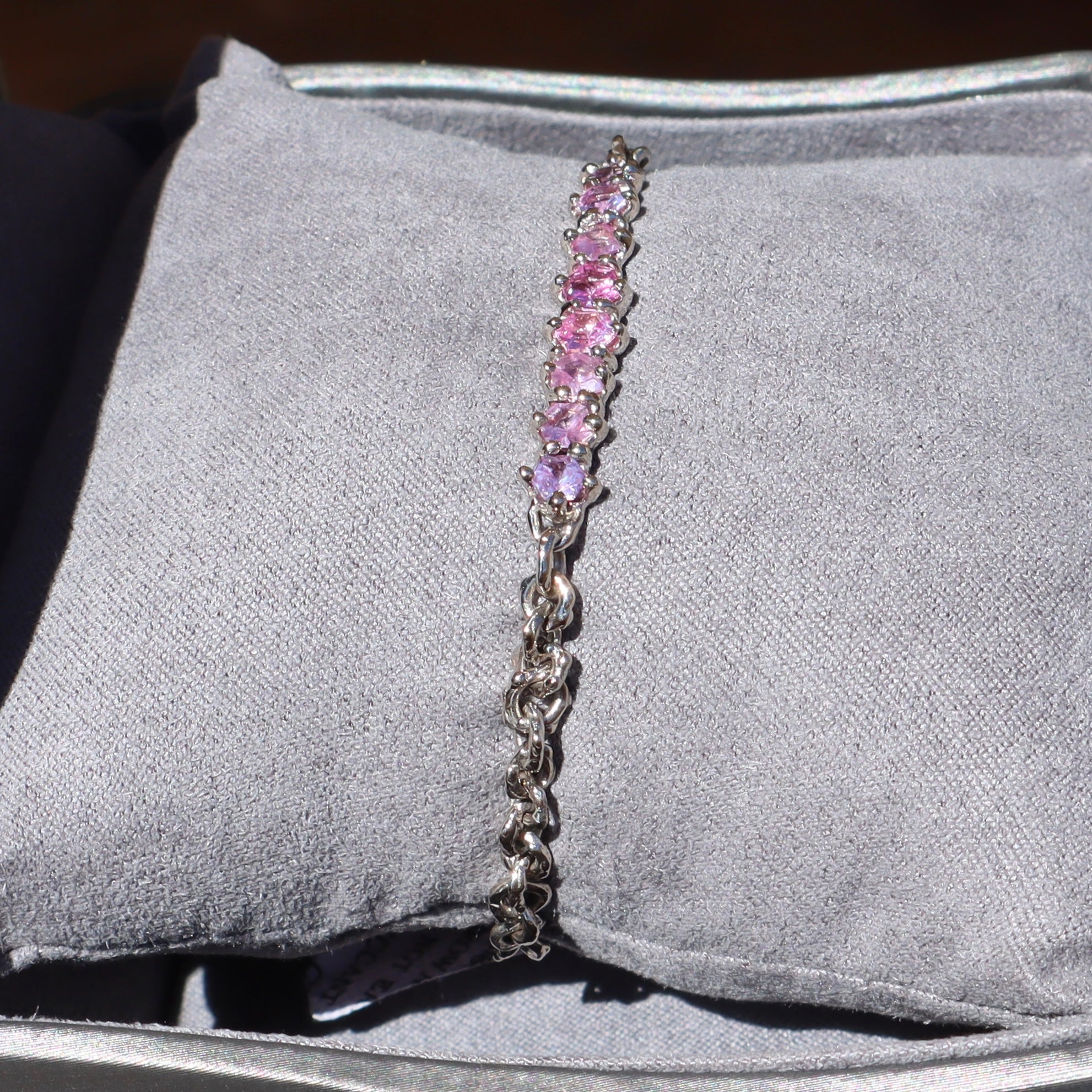 Halley Hexagon Sapphire Toggle Bracelet - Sam Tsia