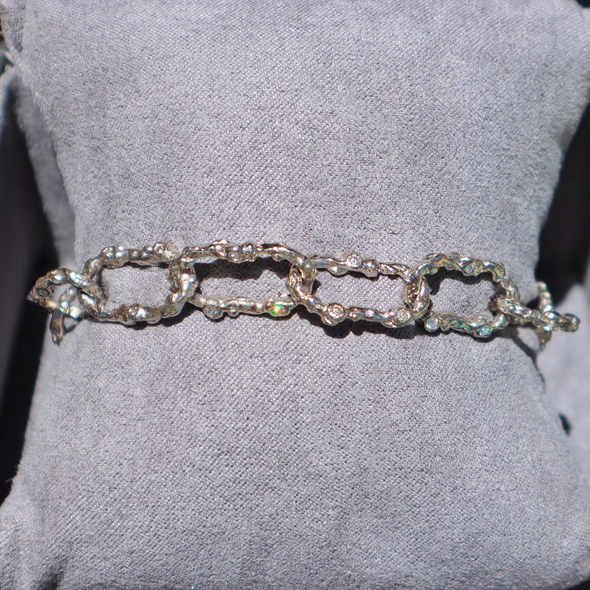 White Gold Toggle Bracelet