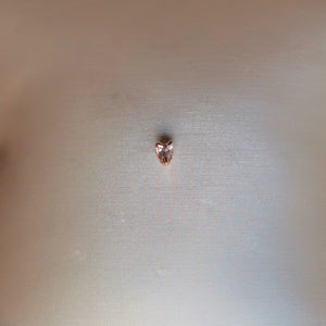 Petite Pear Pink Diamond Flat Back Stud