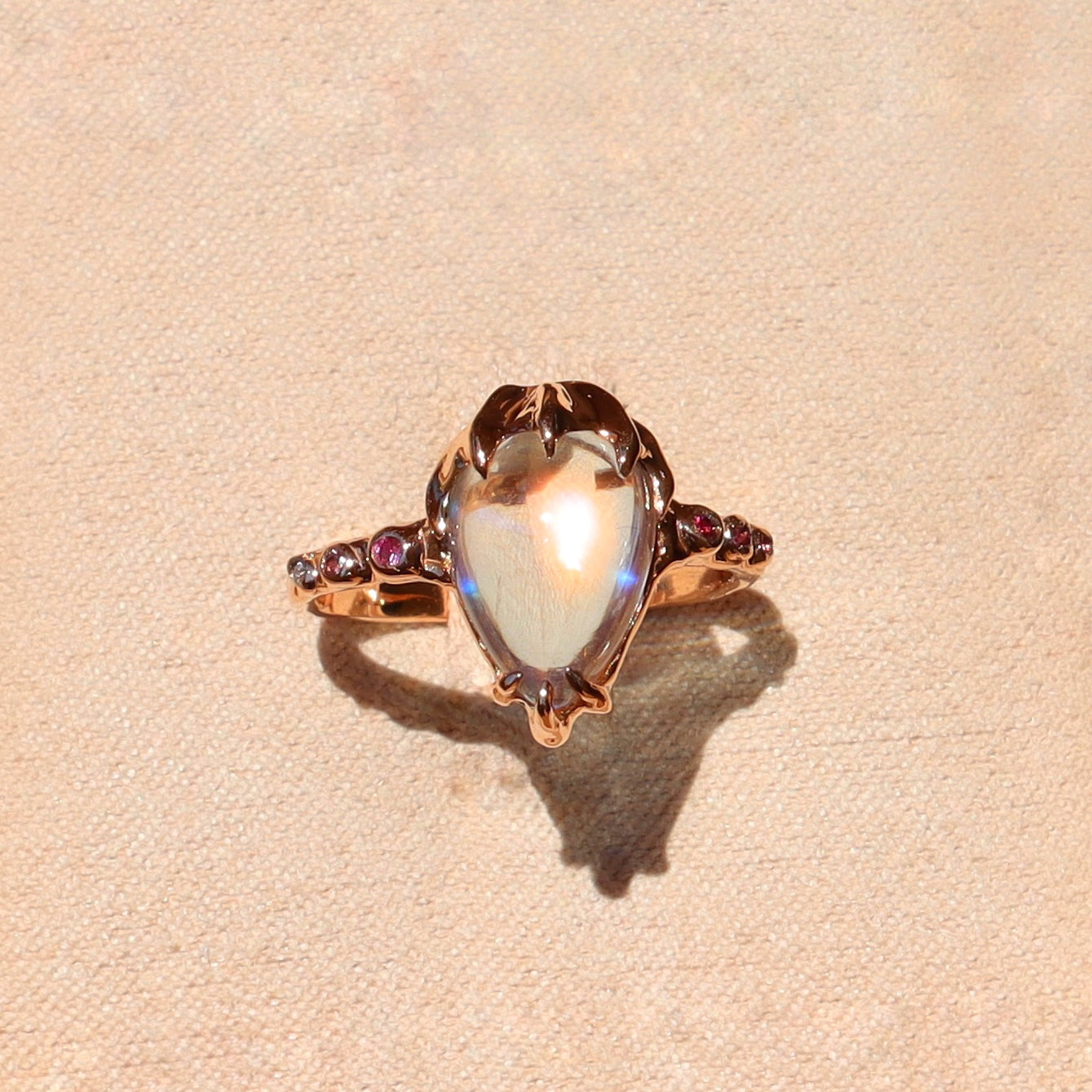 Moonstone Sea Cup Ring - Sam Tsia