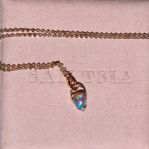 Green Opal Mini Padlock Necklace