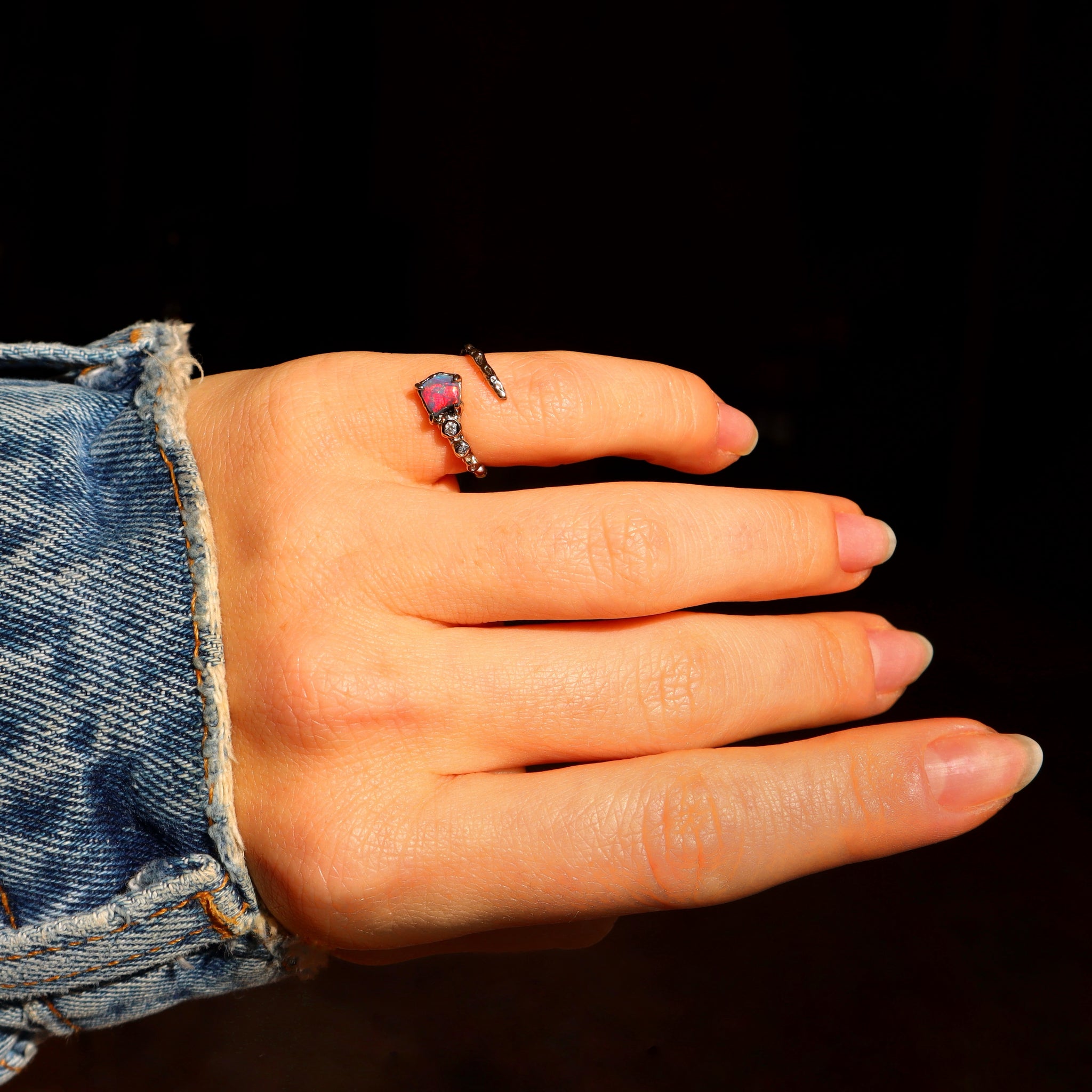 Black Opal Serpent Pinky - Sam Tsia