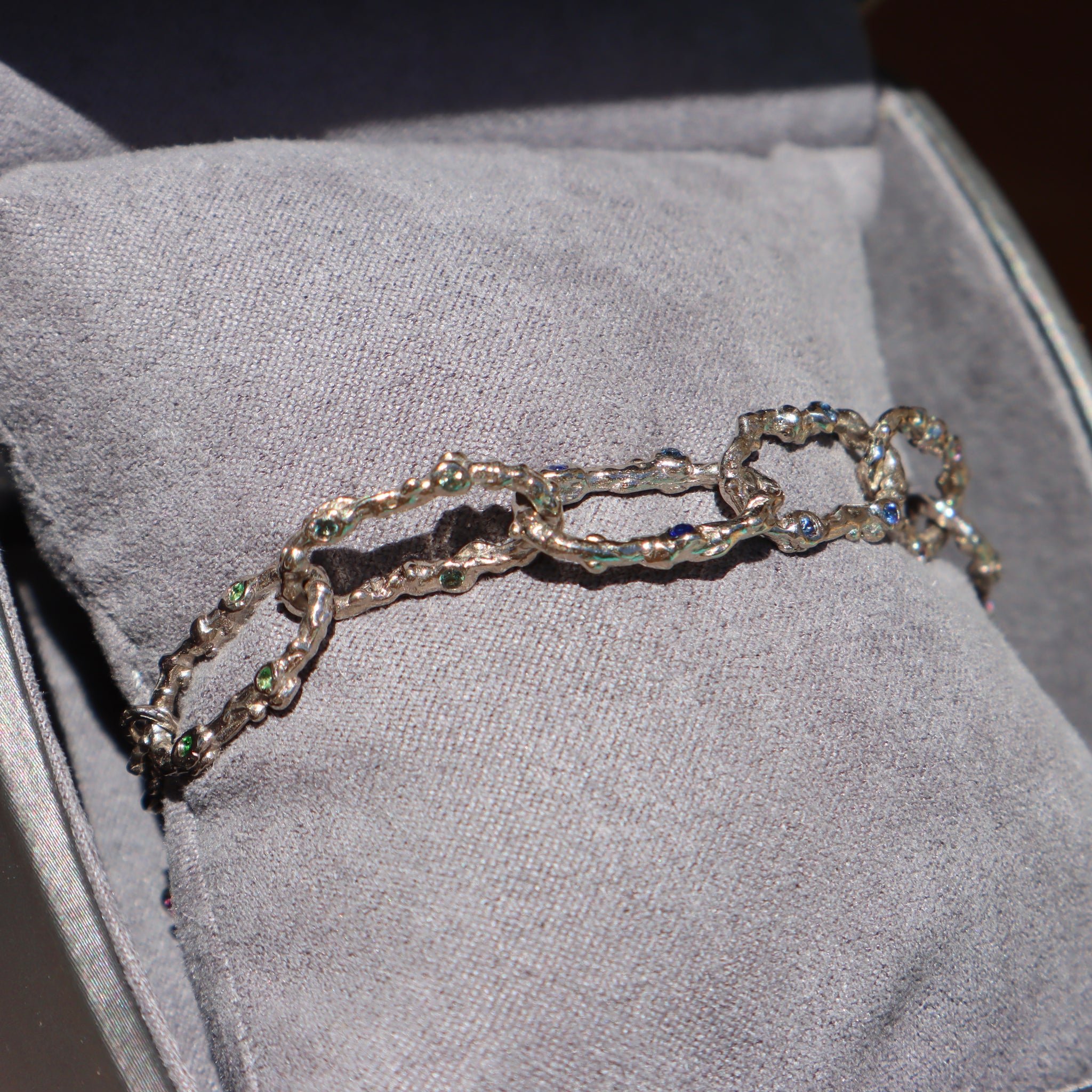 White Gold Toggle Bracelet