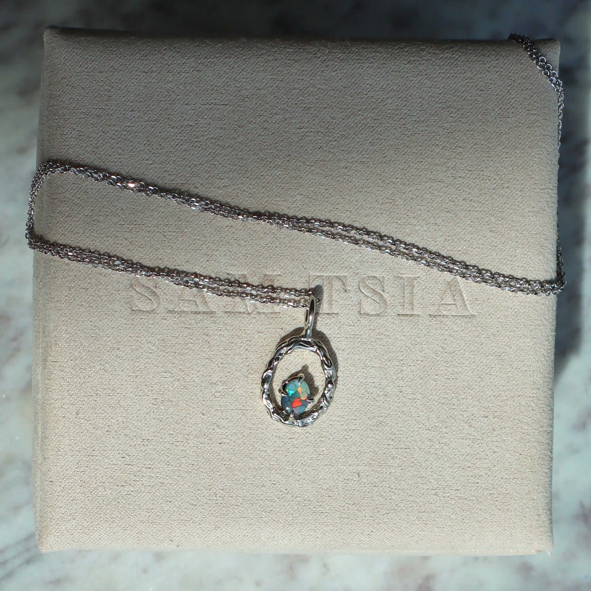 Dragon’s Egg Opal Necklace