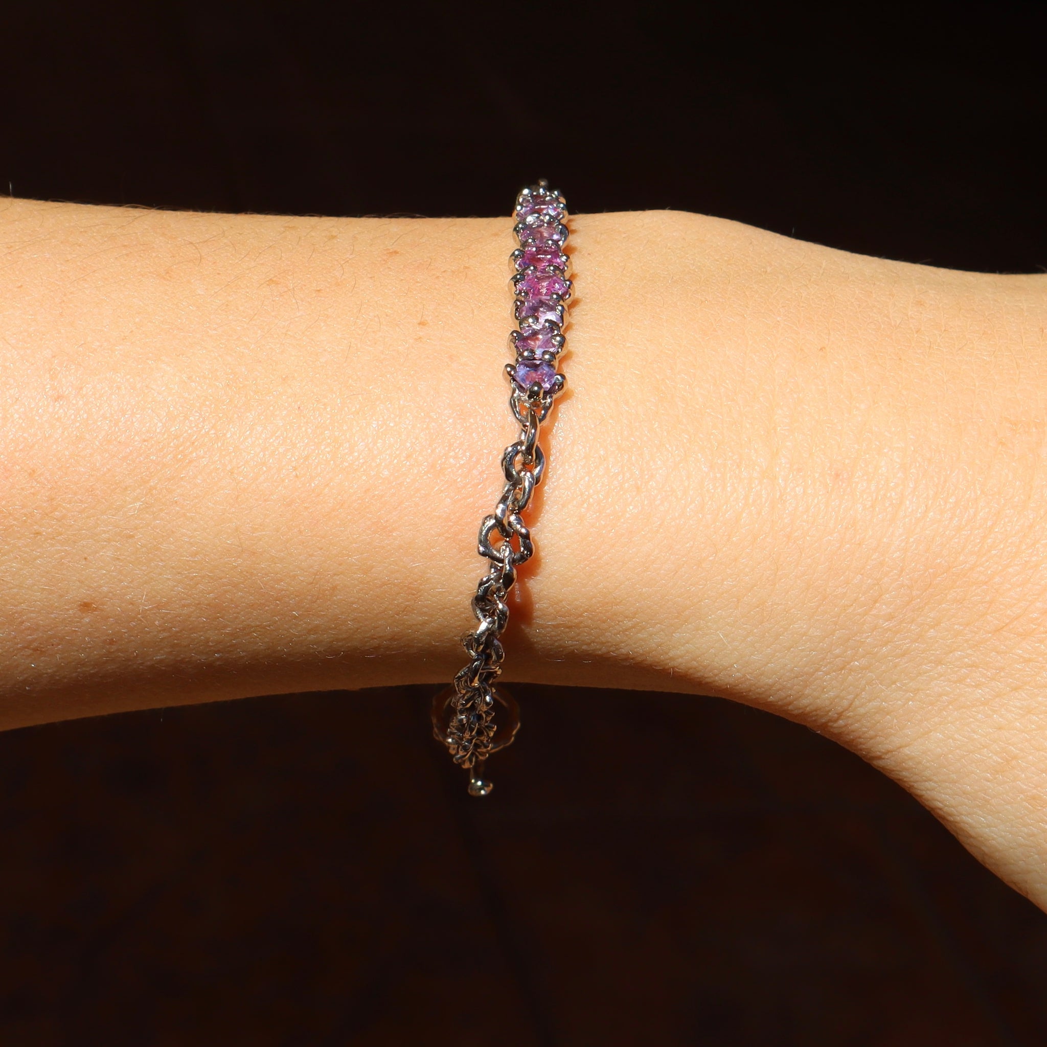 Halley Hexagon Sapphire Toggle Bracelet - Sam Tsia