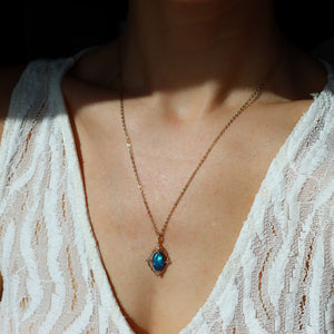 Blue Green Stella Necklace
