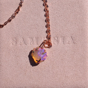 Purple Mermaid Fantasea Opal Necklace