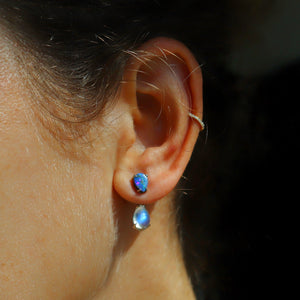 Black Opal Dew Drop Earrings