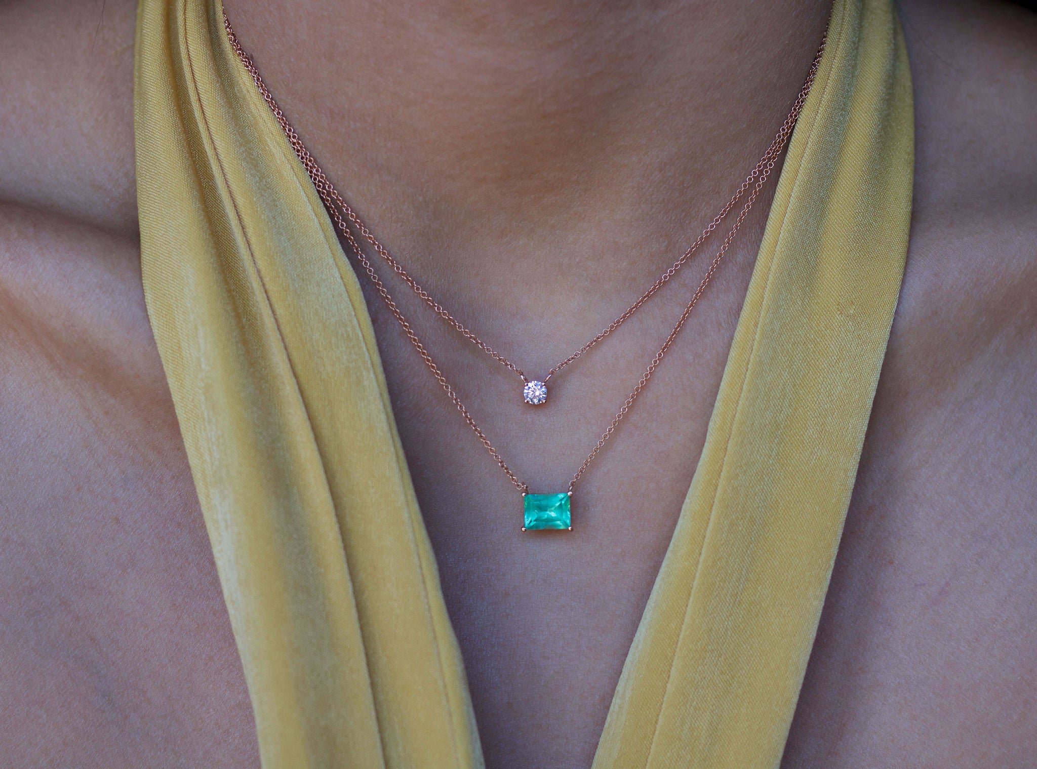 Diamond Solitaire Necklace - Sam Tsia