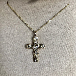 Medium Diamond Cross Necklace - Sam Tsia