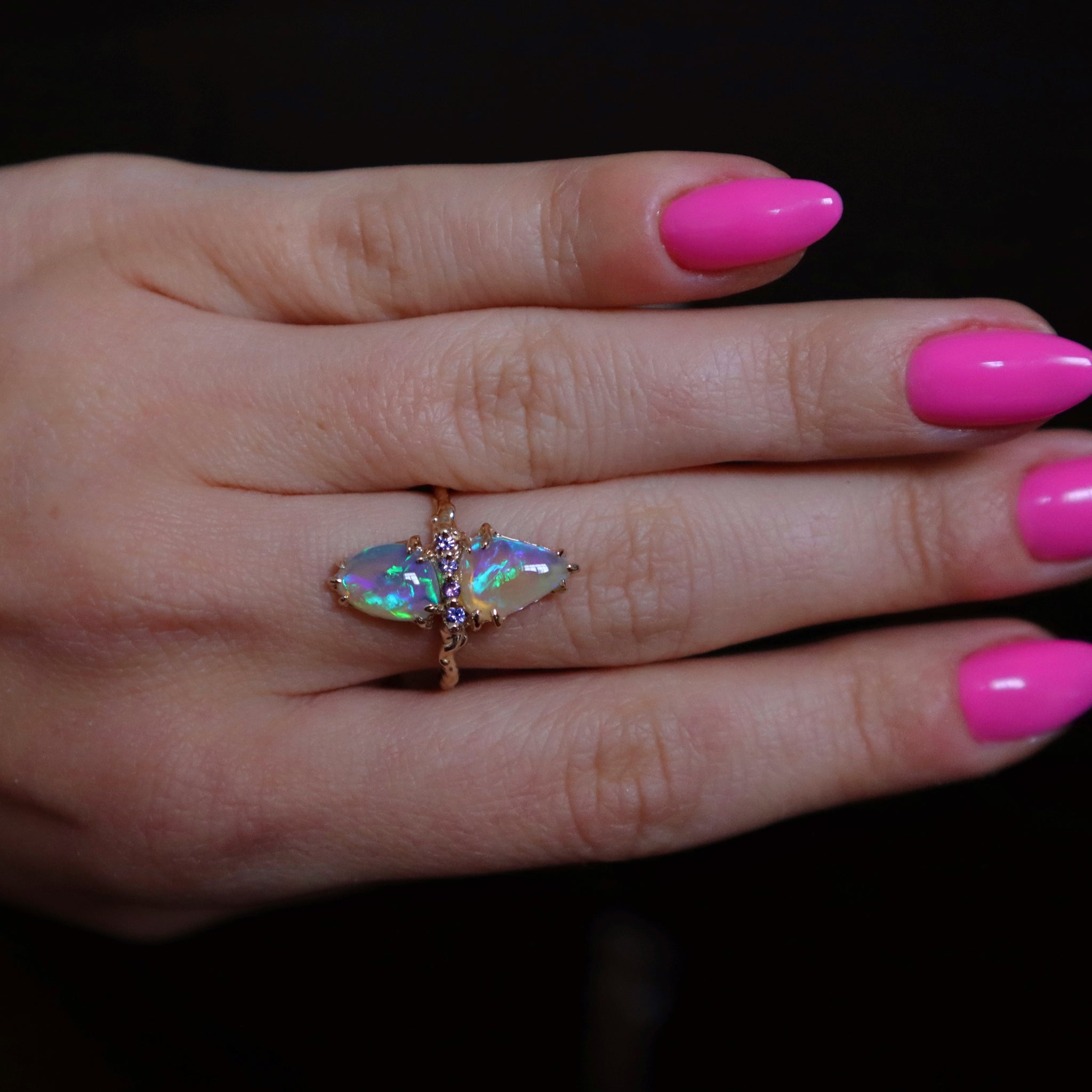 Double Pear Opal Ring - Sam Tsia