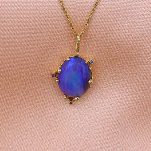 Purple Aqua Opal Necklace - Sam Tsia