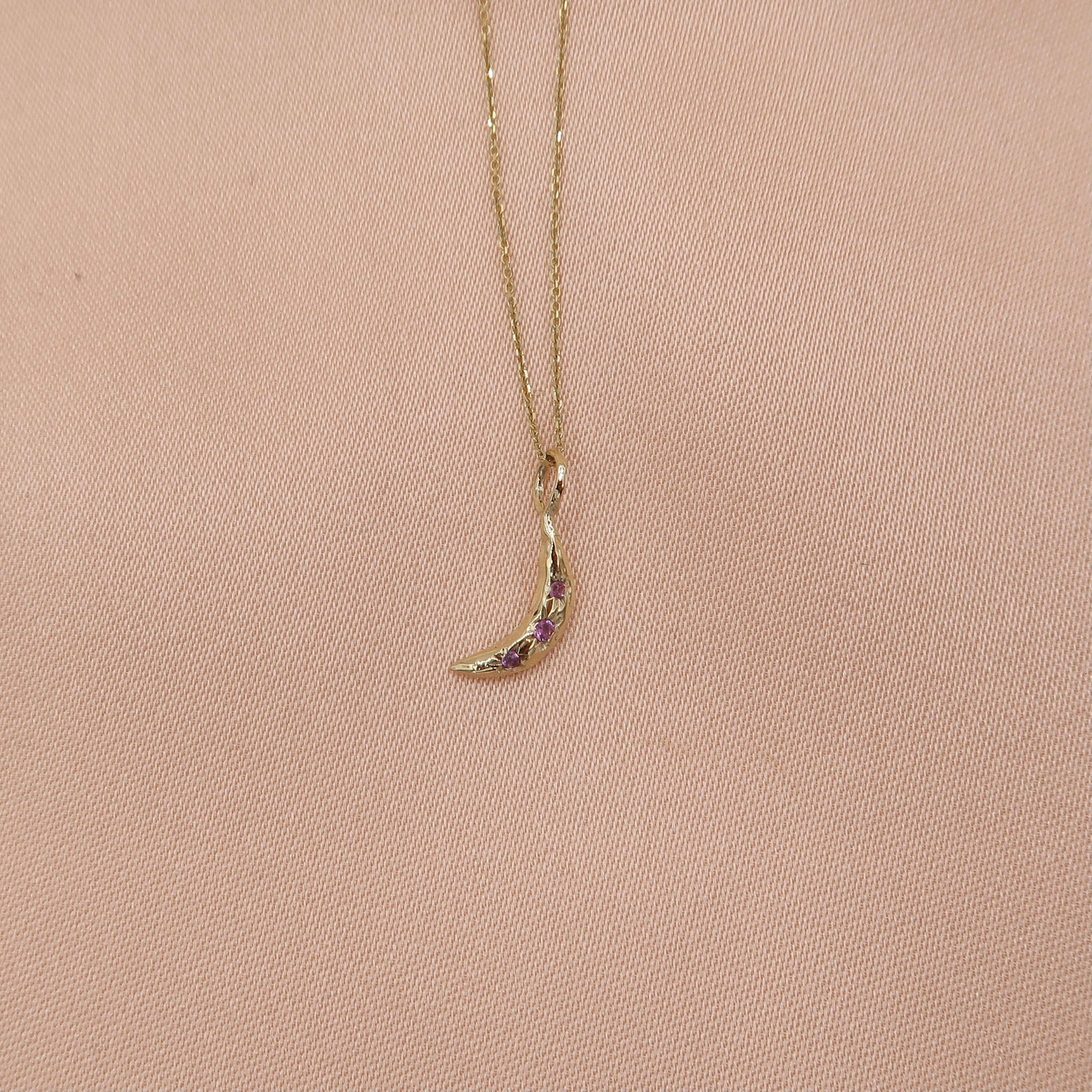 Mini Crescent Moon Necklace - Sam Tsia