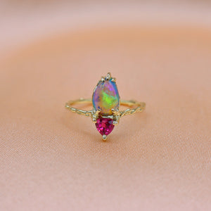 Opal Rubellite Ring - Sam Tsia