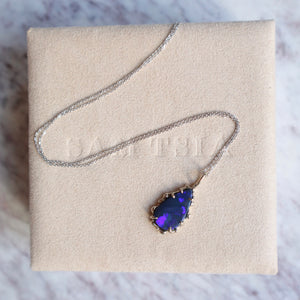 Purple Black Opal Teardrop - Sam Tsia