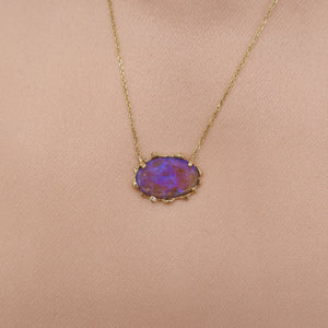Purple Crystal Opal with Diamond - Sam Tsia