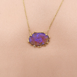 Purple Crystal Opal with Diamond - Sam Tsia