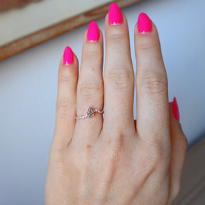 Pink Diamond Wave Ring - Sam Tsia