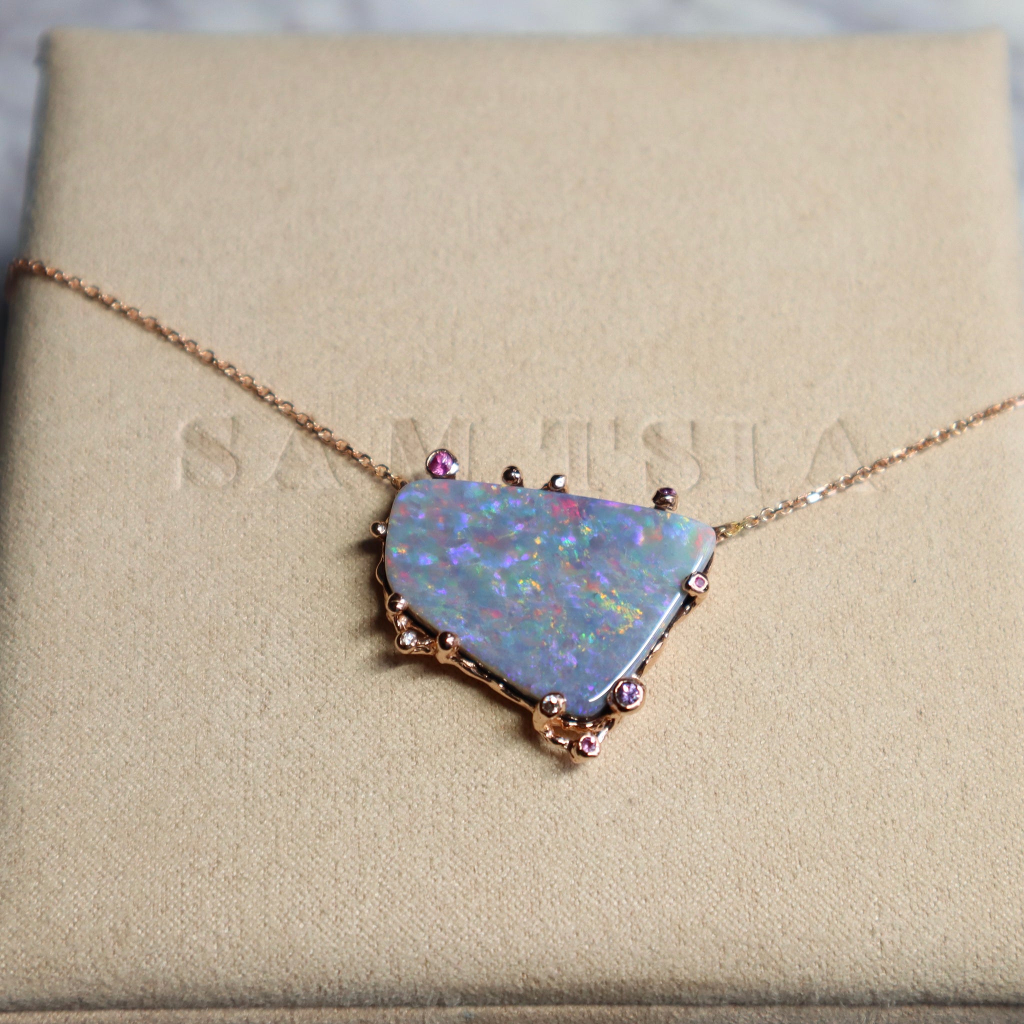Purple Coral Sunset Necklace - Sam Tsia