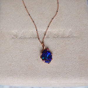 Deep Purple Opal with Pink Sapphires - Sam Tsia