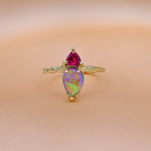 Opal Rubellite Ring - Sam Tsia