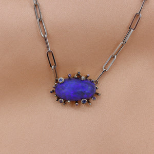 Purple White Gold Fantasea Necklace - Sam Tsia